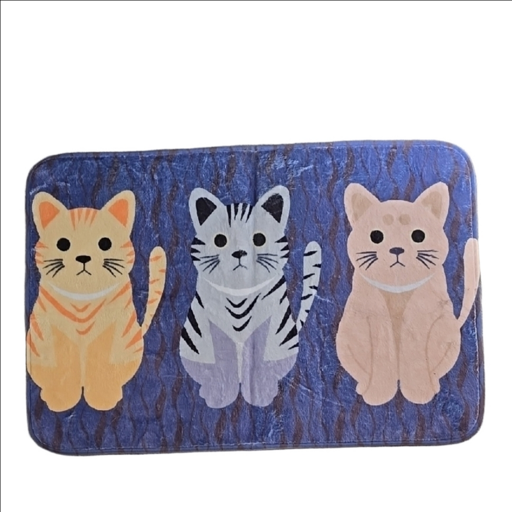 Orange and Gray Cartoon Cat FLOOR MAT1